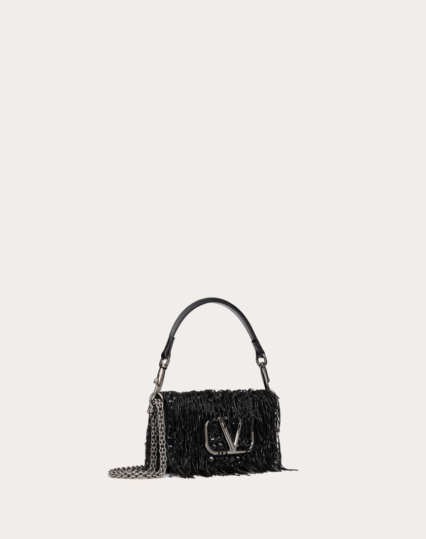 Valentino Handbags Borsa Piccola A Spalla Valentino Garavani Locò Ricamata per Donna in Nero | Valentino IT Outlet