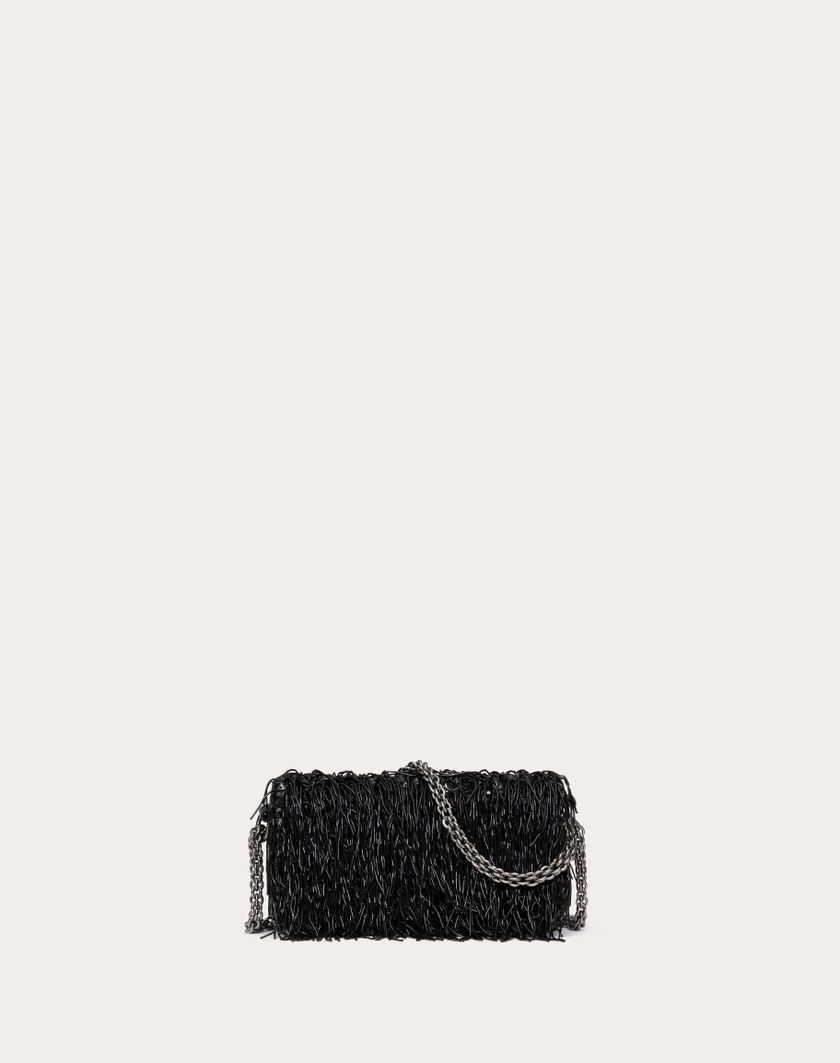 Valentino Handbags Borsa Piccola A Spalla Valentino Garavani Locò Ricamata per Donna in Nero | Valentino IT Outlet