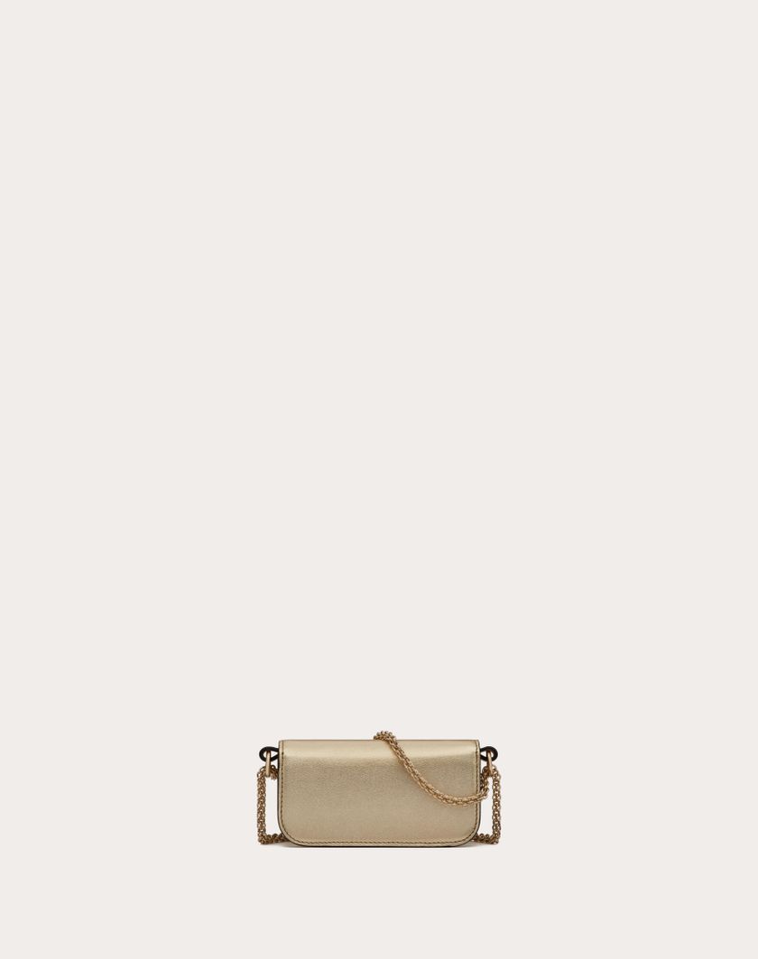 Valentino Handbags Borsa Micro Con Catena Valentino Garavani Locò Con Logo Gioiello per Donna in Platino/crystal | Valentino IT Nuova