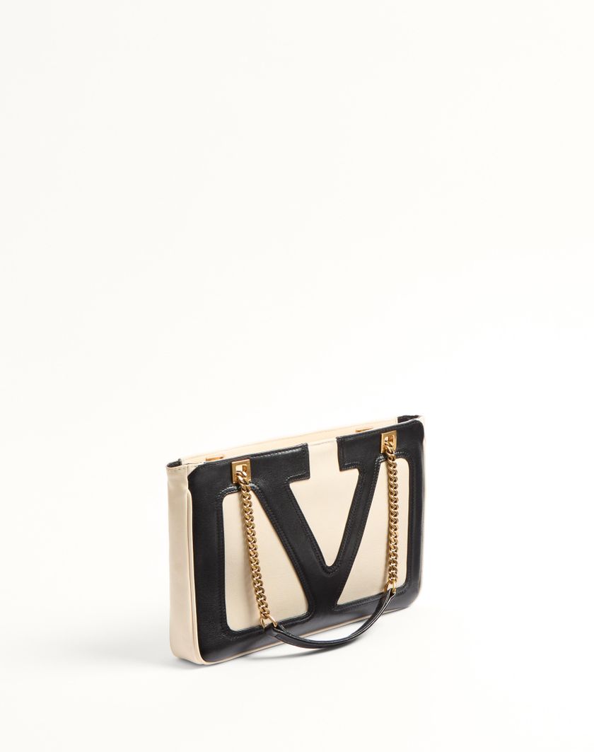 Valentino Handbags Borsa Shopping Piccola Valentino Garavani Viva Superstar In Nappa per Donna in Avorio/nero | Valentino IT Moda