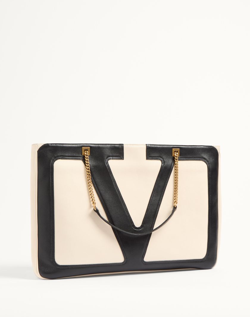Valentino Handbags Borsa Shopping Grande Valentino Garavani Viva Superstar In Nappa per Donna in Avorio/nero | Valentino IT Italia