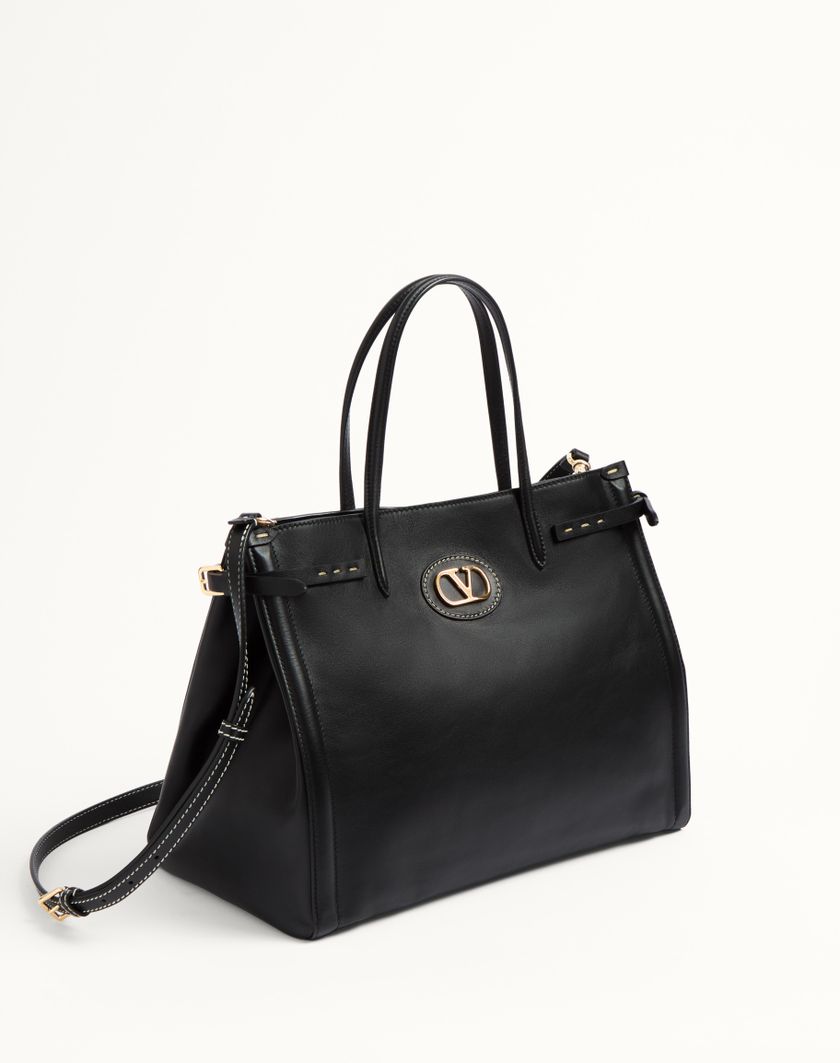 Valentino Handbags Borsa Shopping Media Valentino Garavani Antibes In Vitello per Donna in Tabacco | Valentino IT Qualità