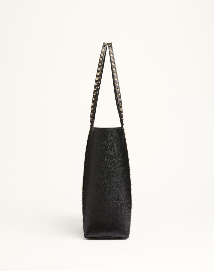 Valentino Handbags Borsa Shopping Valentino Garavani Rockstud In Vitello Granato per Donna in Nero | Valentino IT Pezzi Unici