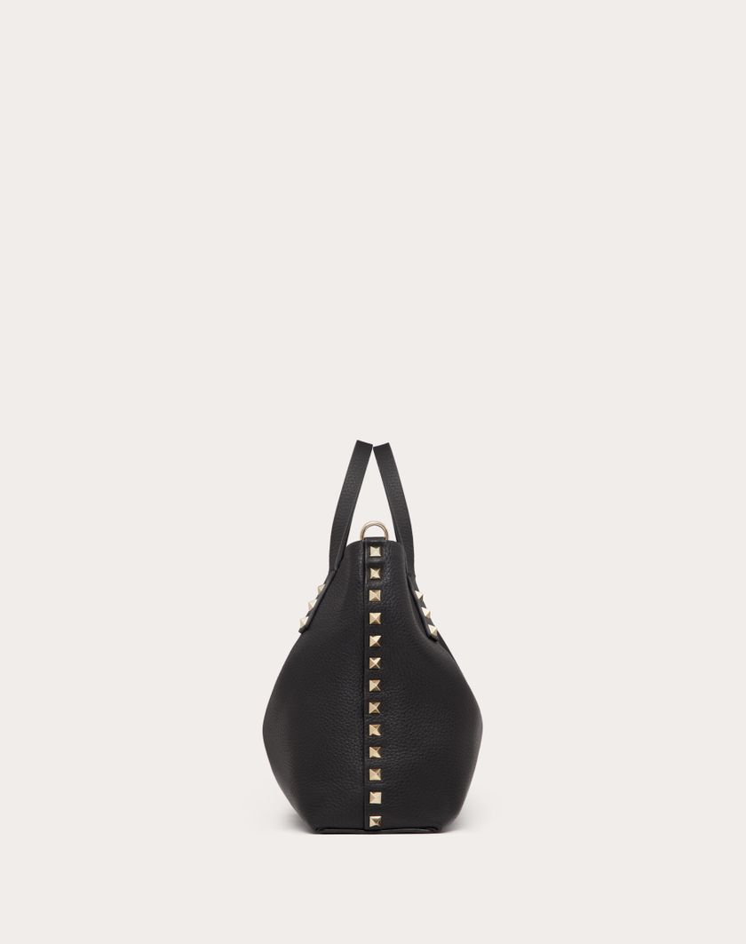 Valentino Handbags Borsa Piccola Rockstud In Vitello Granato Con Fodera A Contrasto per Donna in Nero/rose Quartz | Valentino IT Soddisfazione Garantita