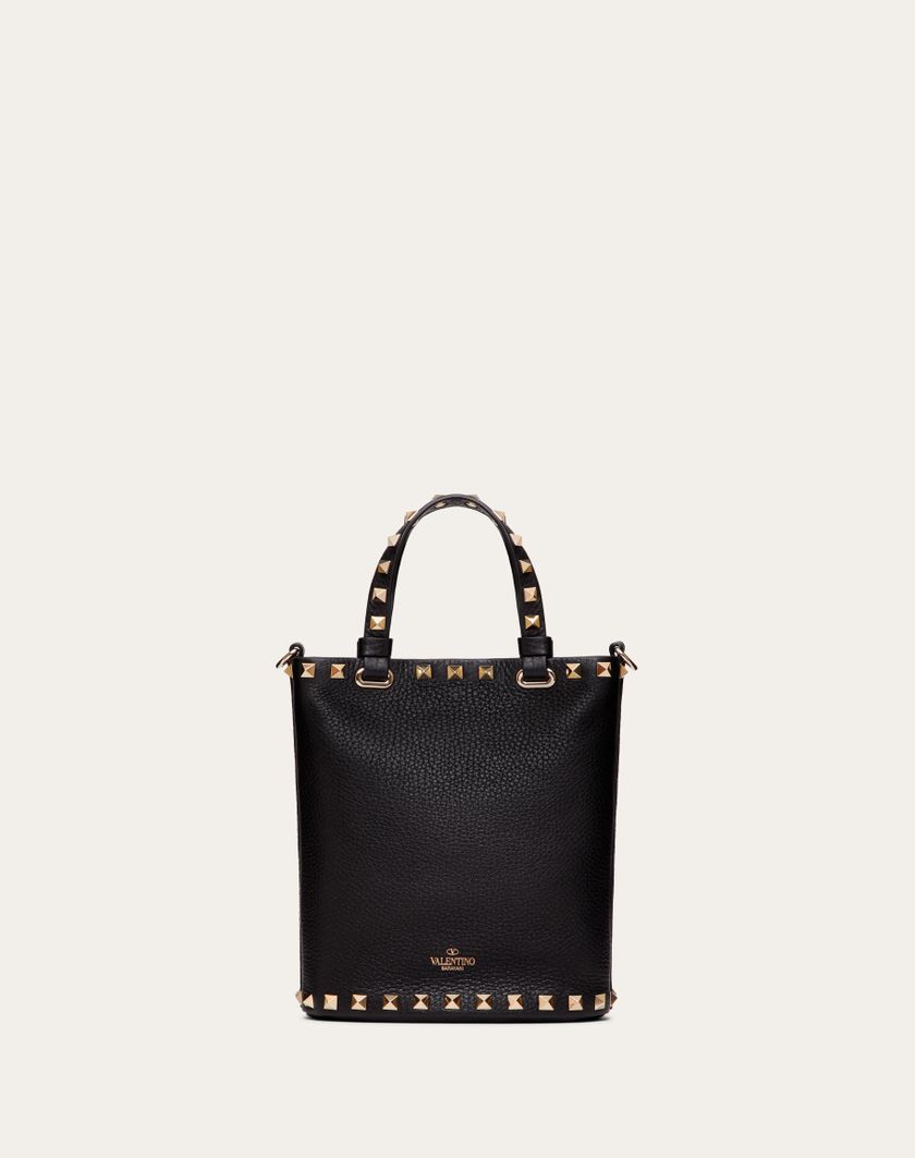 Valentino Handbags Pouch Con Tracolla Rockstud In Vitello Granato per Donna in Nero | Valentino IT Promozione Limitata