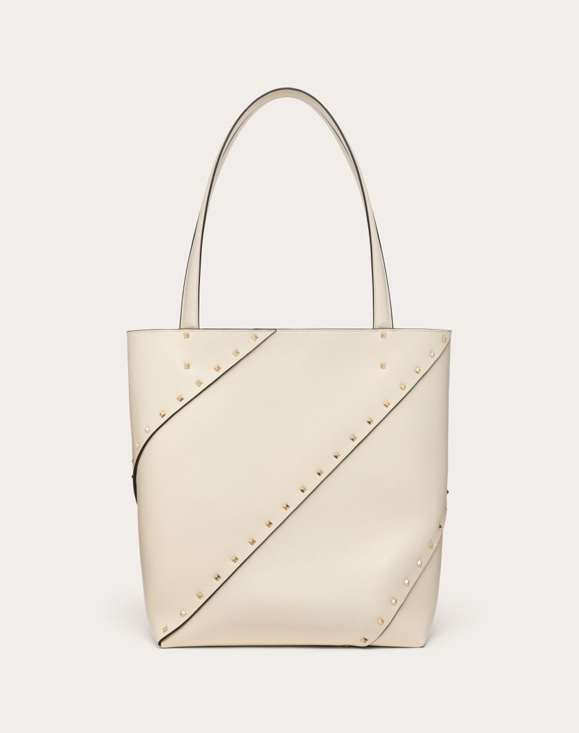Valentino Handbags Borsa Shopping Valentino Garavani Valentino Garavani Rockstud Wispy In Vitello per Donna in Tabacco | Valentino IT Affare Del Giorno