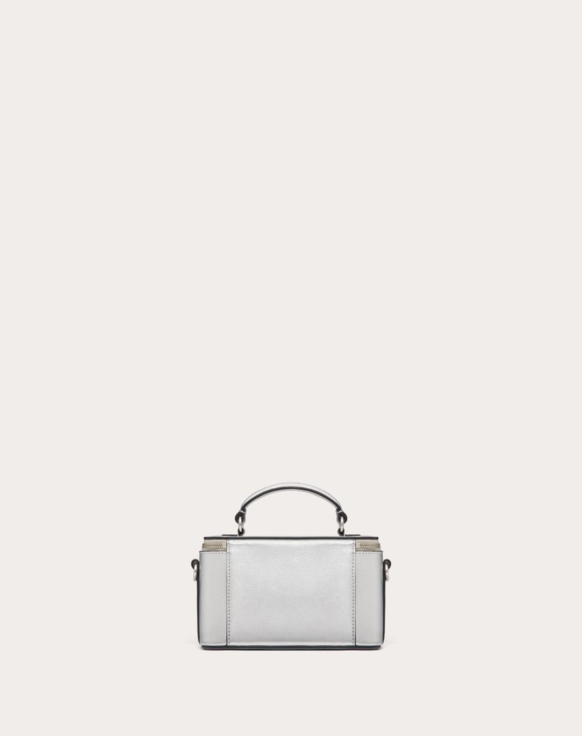 Valentino Handbags Mini Borsa A Mano Locò In Vitello Metallizzato per Donna in Argento | Valentino IT Offerta
