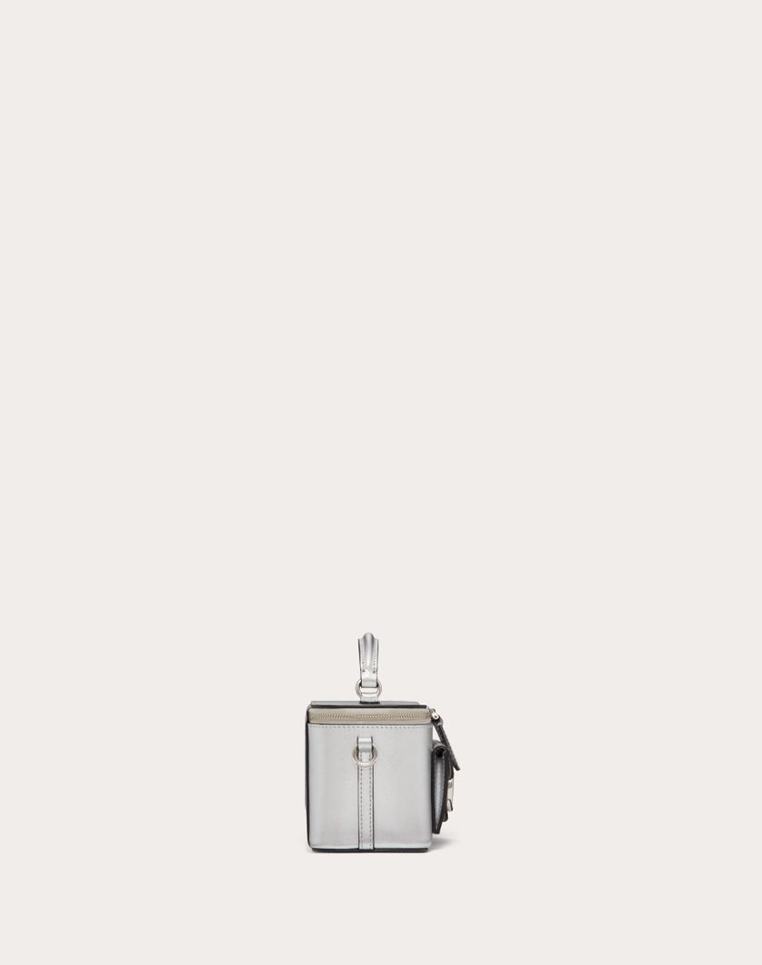 Valentino Handbags Mini Borsa A Mano Locò In Vitello Metallizzato per Donna in Argento | Valentino IT Offerta