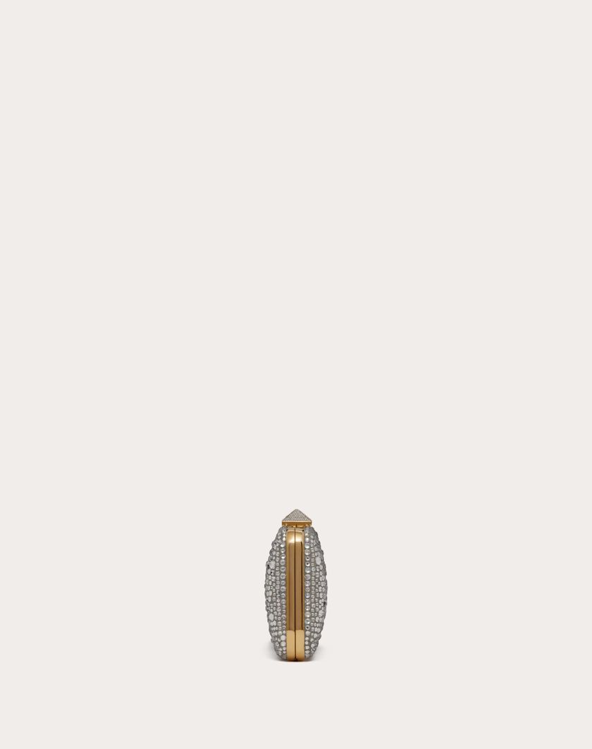 Valentino Handbags Minaudiere Carry Secrets Con Strass per Donna in Beige/crystal | Valentino IT Outlet