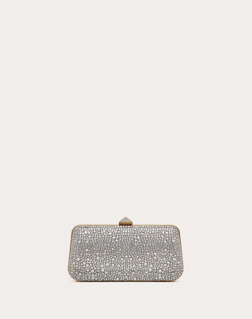 Valentino Handbags Minaudiere Carry Secrets Con Strass per Donna in Crystal | Valentino IT In Vendita