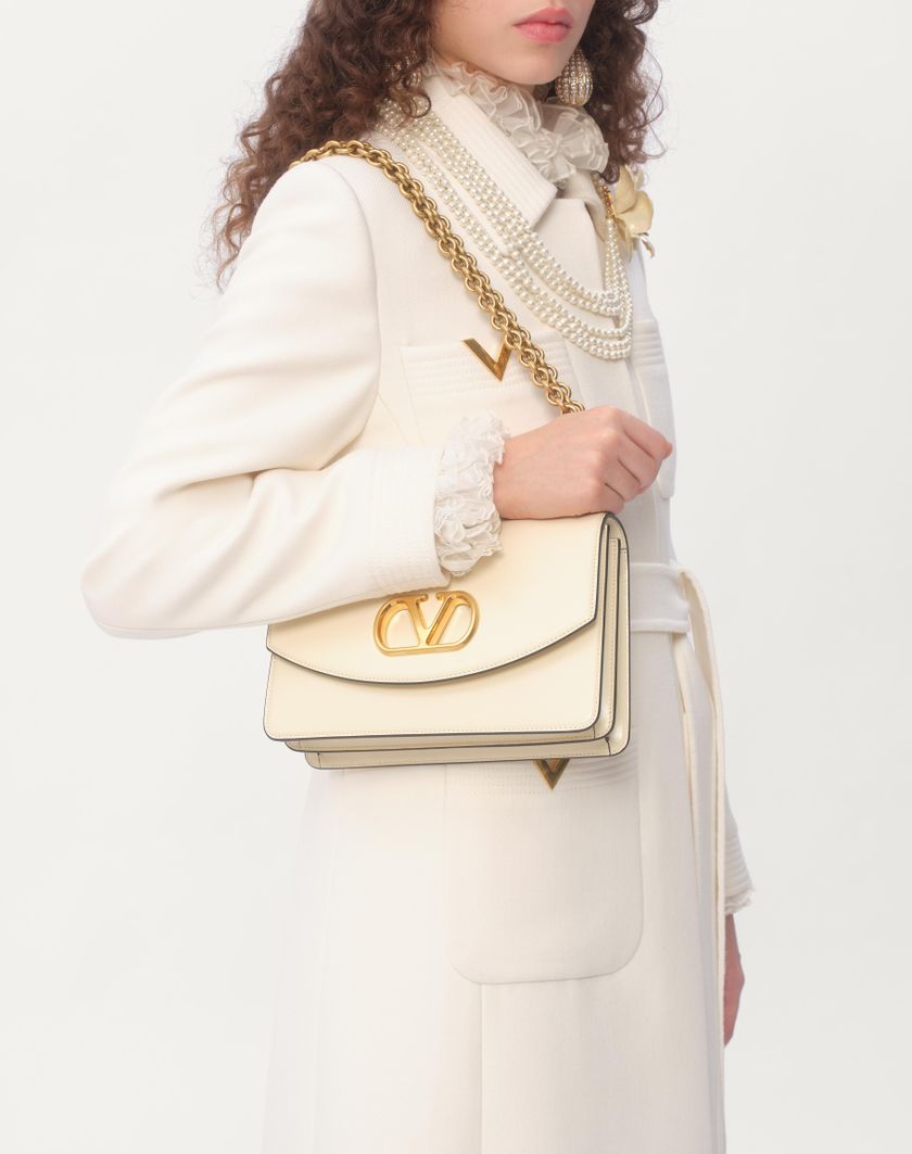 Valentino Handbags Cappotto In Drill Double per Donna in Avorio | Valentino IT I Più Venduti