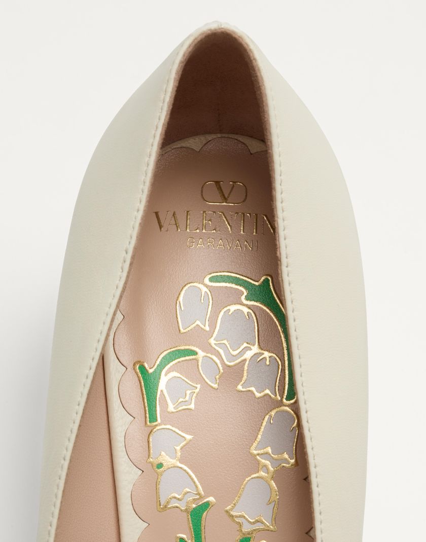 Valentino Handbags Décolleté Bowow In Capretto 45mm per Donna in Water Rose | Valentino IT Vendite Flash