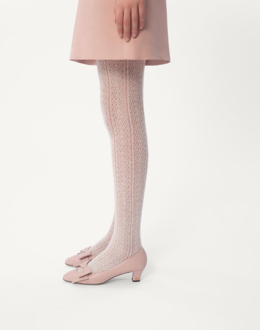 Valentino Handbags Abito Corto In Crepe Couture Ricamato per Donna in Rose Mist | Valentino IT Negozio
