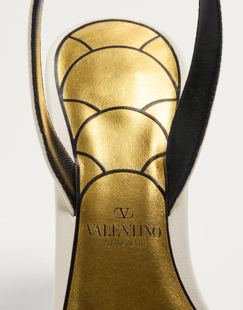 Valentino Handbags Sandalo Ladycrush In Capretto 85mm per Donna in Avorio | Valentino IT Nuova