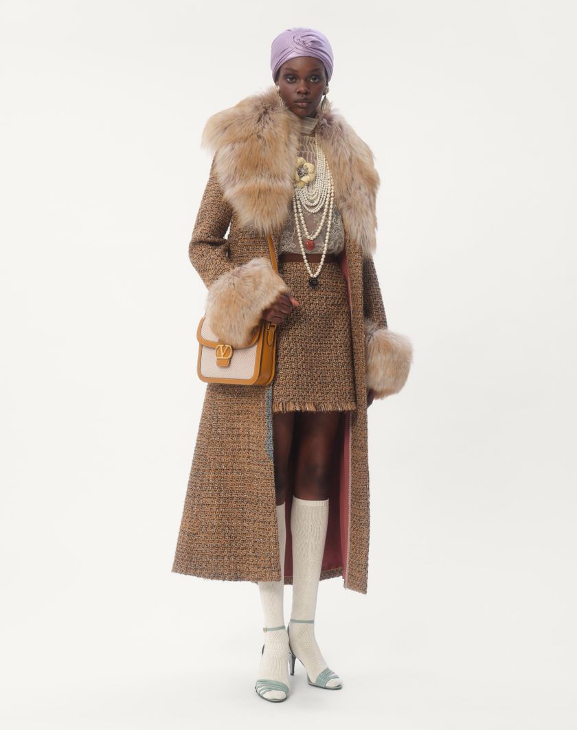 Valentino Handbags Gonna In Fantasy Tweed per Donna in Marrone/multicolor | Valentino IT 2025