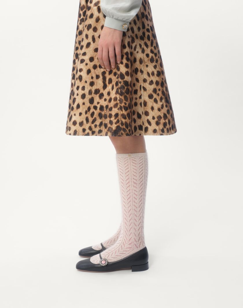 Valentino Handbags Gonna In Panno Stampato Giaguaro Spots per Donna in Animalier | Valentino IT Italia