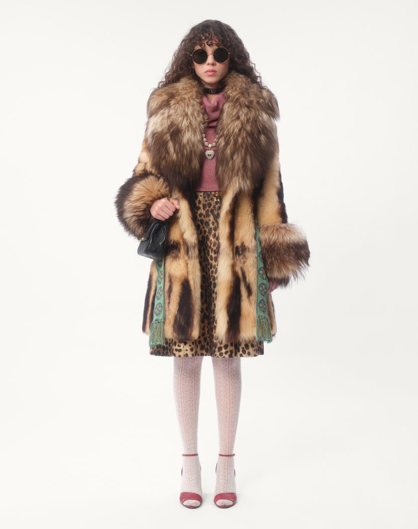 Valentino Handbags Cappotto In Shearling per Donna in Beige/marrone | Valentino IT Spedizione Gratuita