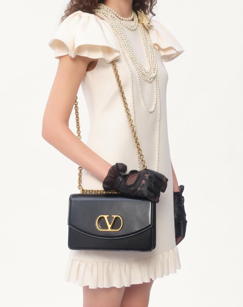 Valentino Handbags Abito Corto In Crepe Couture per Donna in Avorio | Valentino IT Consegna Veloce