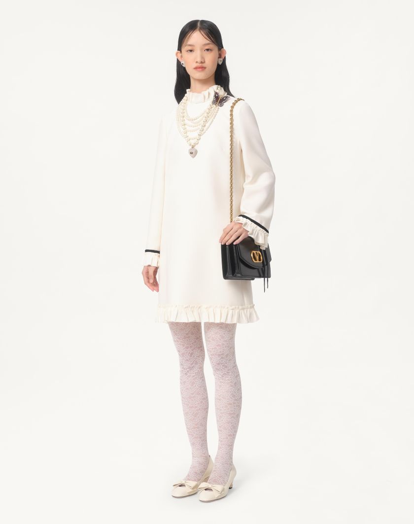 Valentino Handbags Abito Corto In Crepe Couture per Donna in Rosa | Valentino IT Fino Al -60%