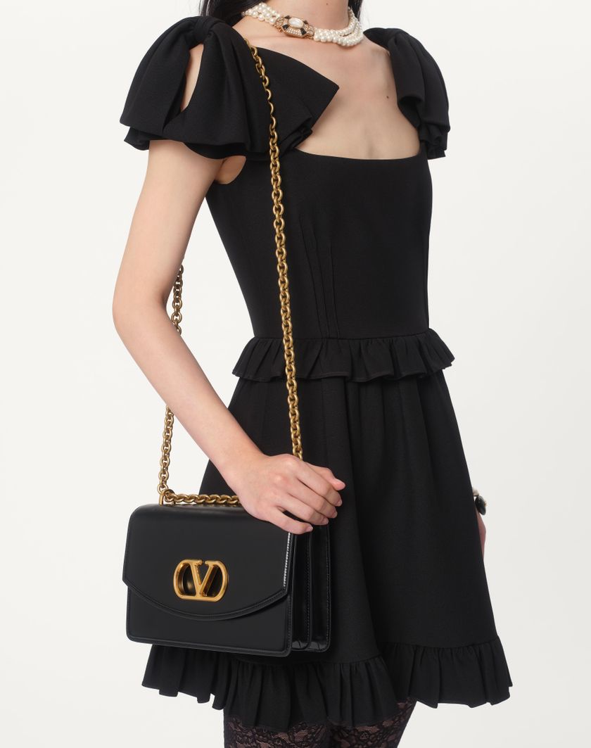 Valentino Handbags Abito Corto In Crepe Couture per Donna in Nero | Valentino IT Affare Del Giorno