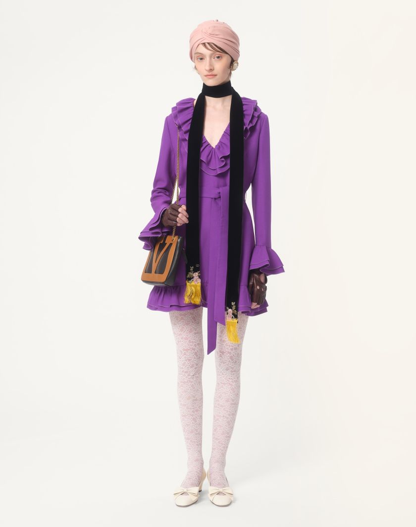 Valentino Handbags Abito Corto In Crepe Couture per Donna in Rosso | Valentino IT Latest stili