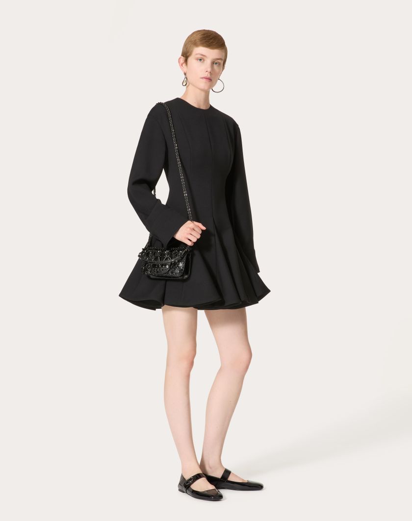 Valentino Handbags Abito Corto In Luxury Crepe per Donna in Nero | Valentino IT Outlet