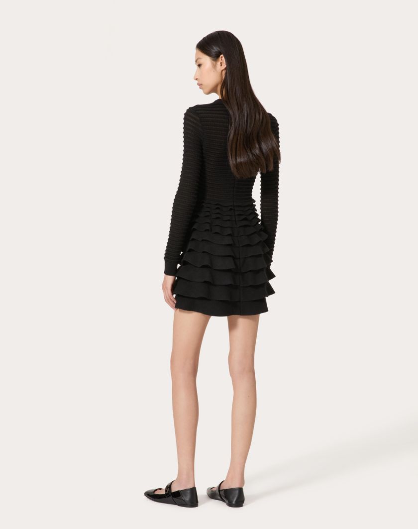Valentino Handbags Abito Corto In Viscosa E Lana per Donna in Nero | Valentino IT Offerte