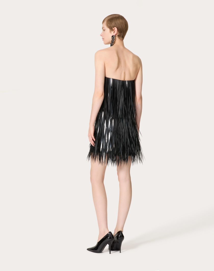 Valentino Handbags Abito Corto In Organza Ricamato per Donna in Nero | Valentino IT Moda