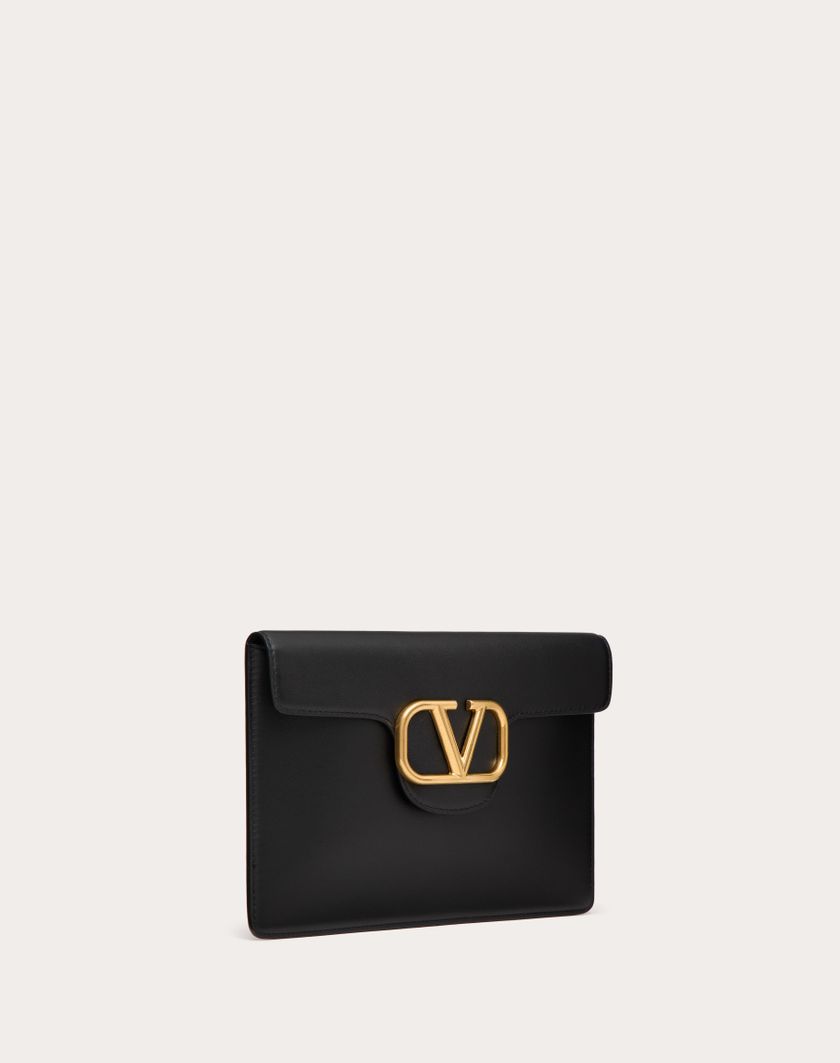 Valentino Handbags Pochette Valentino Garavani Locò In Vitello per Donna in Nero | Valentino IT In Linea