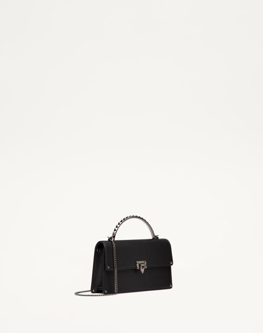 Valentino Handbags Mini Borsa A Mano Rockstud In Vitello per Donna in Nero | Valentino IT Pezzi Unici