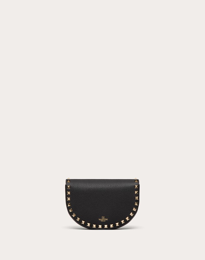 Valentino Handbags Mini Borsa A Tracolla Rockstud In Vitello Granato per Donna in Nero | Valentino IT Soddisfazione Garantita