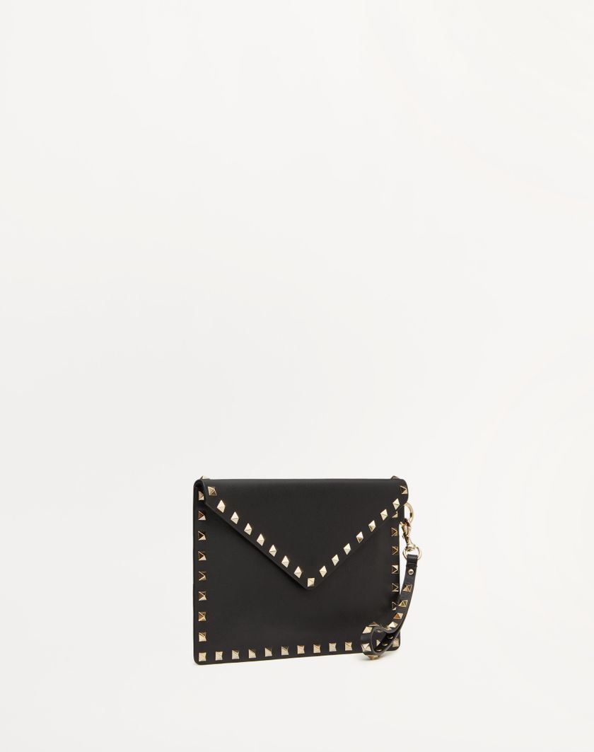 Valentino Handbags Pouch Rockstud In Vitello per Donna in Nero | Valentino IT Fino Al -60%