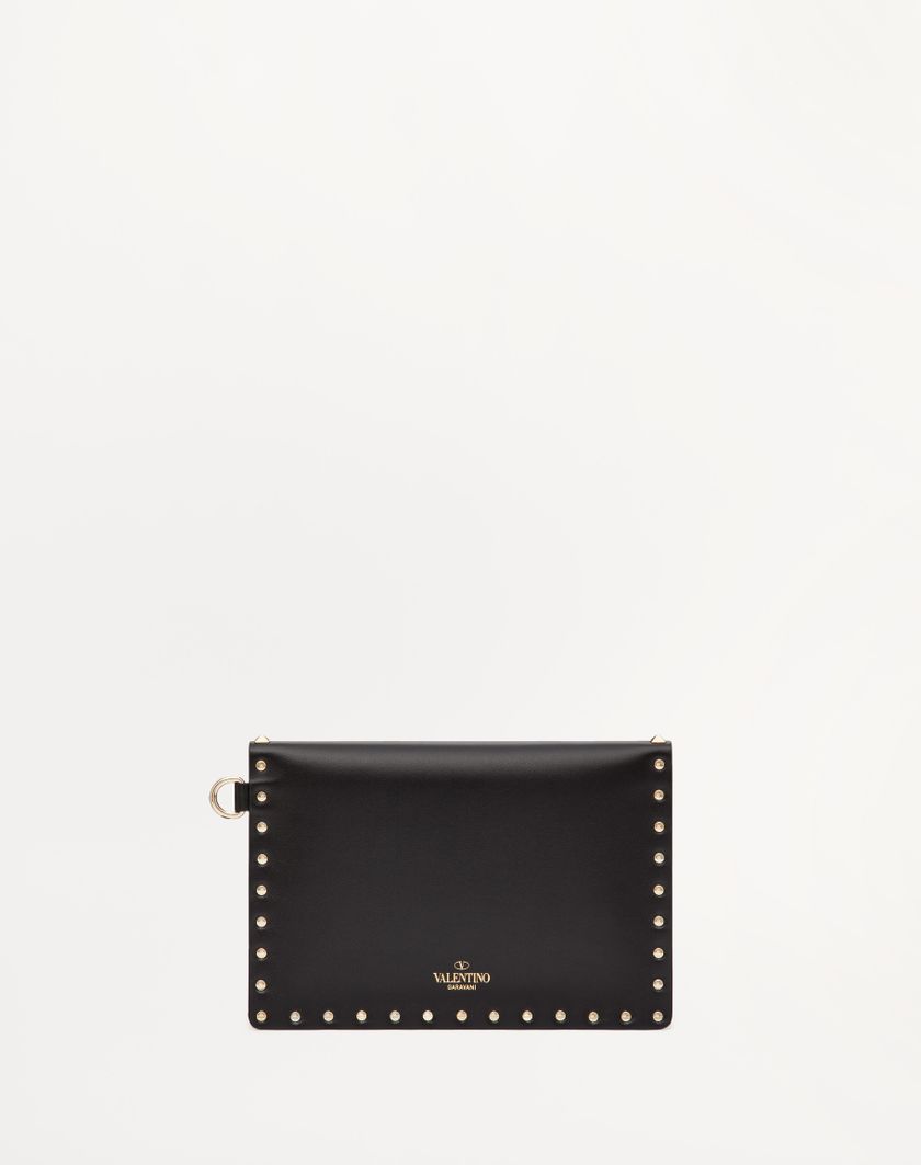 Valentino Handbags Pouch Rockstud In Vitello per Donna in Nero | Valentino IT Fino Al -60%