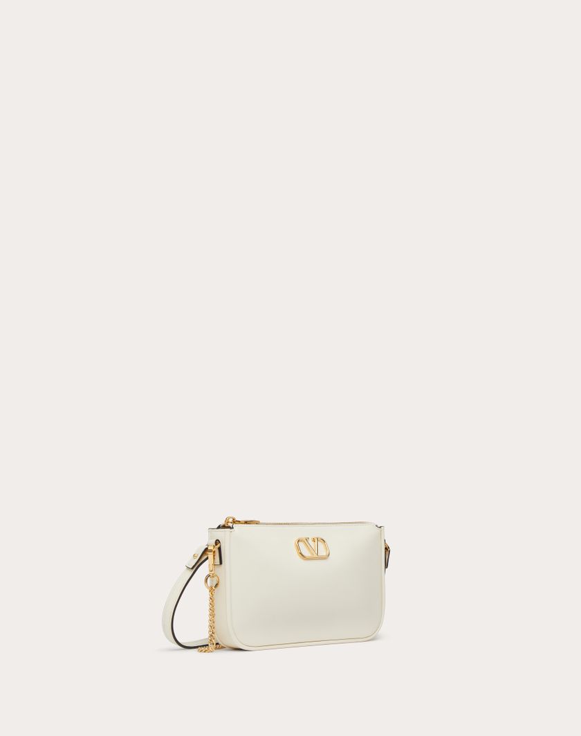 Valentino Handbags Mini Borsa Con Tracolla Vlogo Signature In Vitello per Donna in Avorio | Valentino IT Economico
