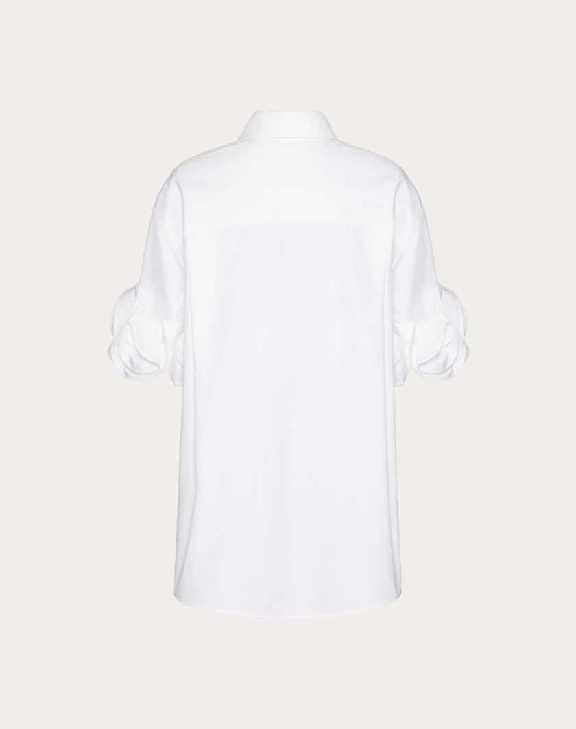 Valentino Handbags Camicia In Compact Popeline per Donna in Nero | Valentino IT Nuova