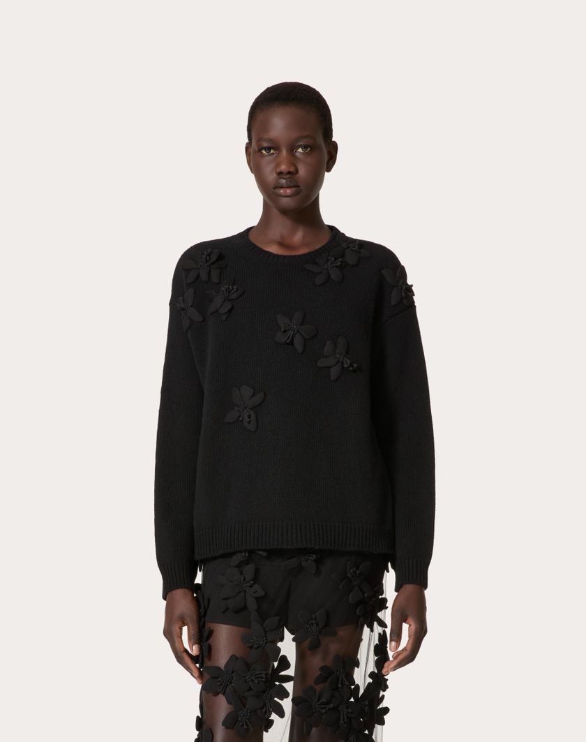 Valentino Handbags Maglia In Lana Ricamata per Donna in Nero | Valentino IT 2025
