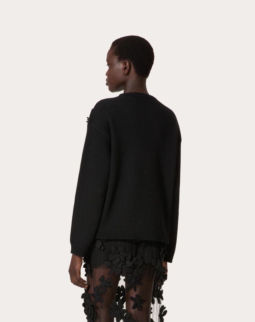 Valentino Handbags Maglia In Lana Ricamata per Donna in Nero | Valentino IT 2025