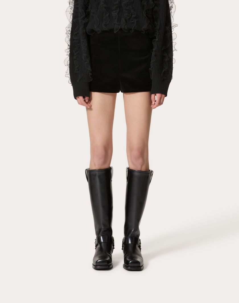 Valentino Handbags Short In Velluto per Donna in Nero | Valentino IT Nuovo