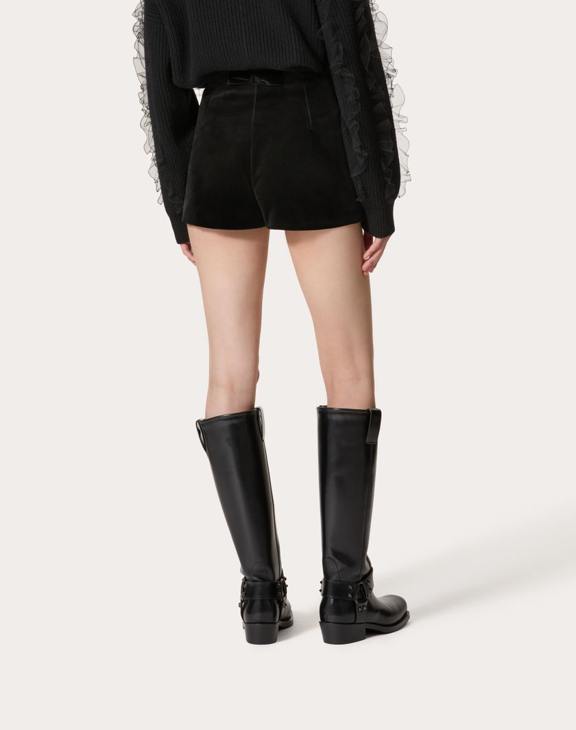 Valentino Handbags Short In Velluto per Donna in Nero | Valentino IT Nuovo