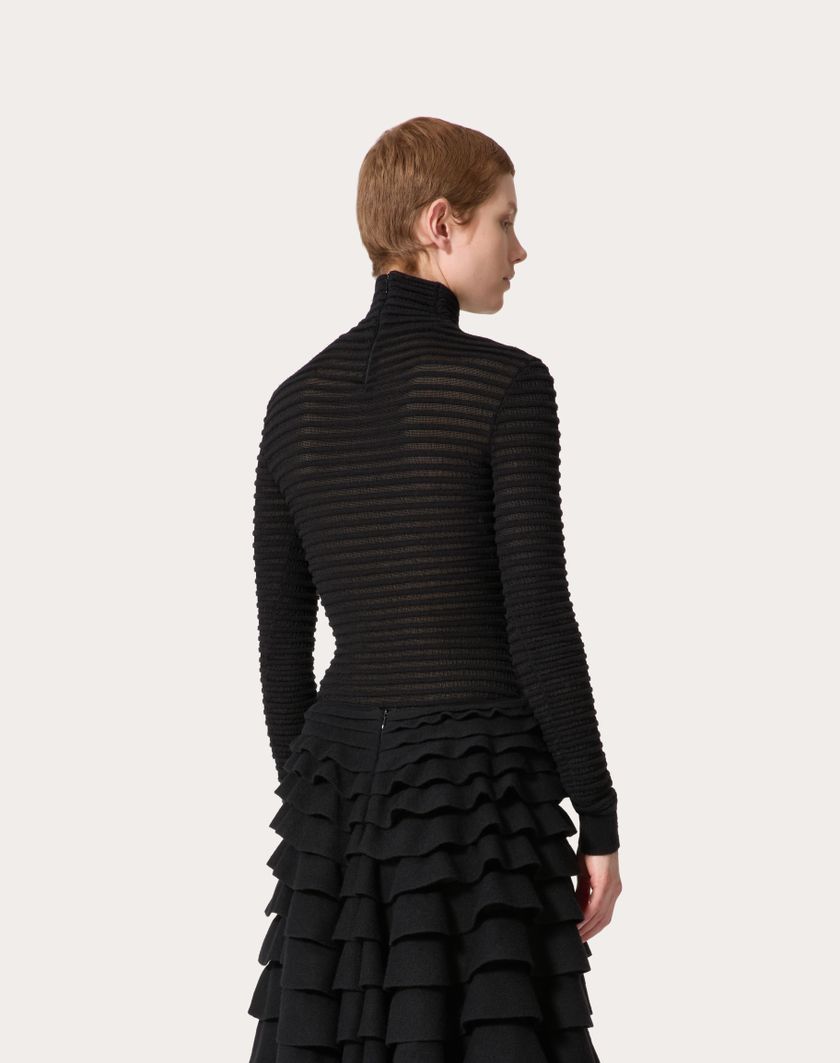 Valentino Handbags Maglia In Viscosa E Lana per Donna in Nero | Valentino IT Promozione