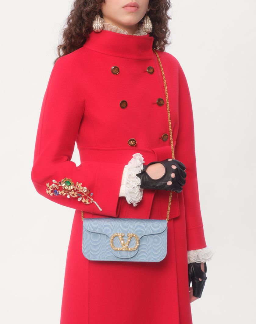 Valentino Handbags Cappotto In Compact Drap per Donna in Rosso | Valentino IT Offerta
