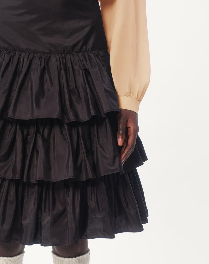 Valentino Handbags Gonna In Taffetas A Balze per Donna in Ametista | Valentino IT Outlet