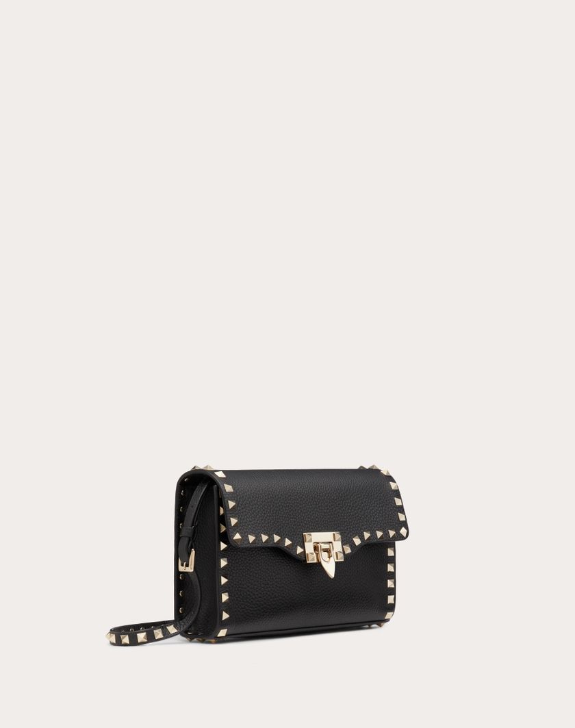 Valentino Handbags Borsa Piccola A Tracolla Rockstud In Vitello Granato per Donna in Poudre | Valentino IT Spedizione Gratuita