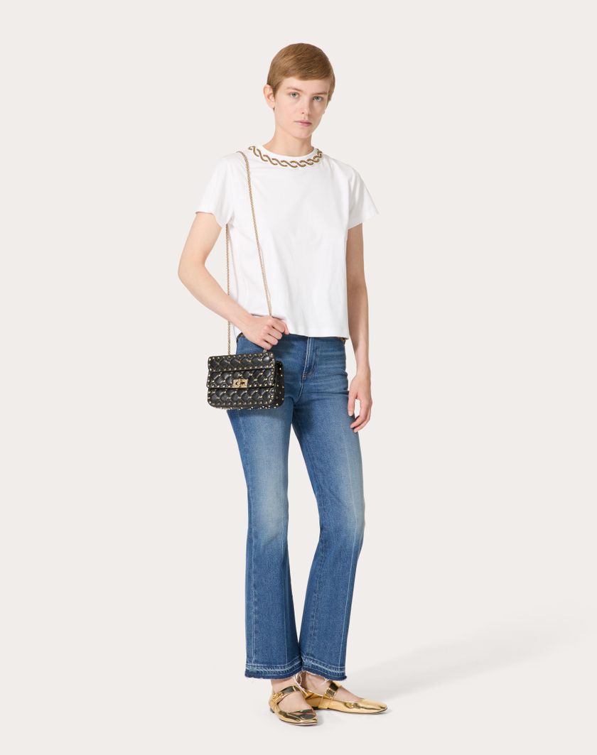 Valentino Handbags Borsa Piccola Rockstud Spike In Nappa per Donna in Nero | Valentino IT Pezzi Unici
