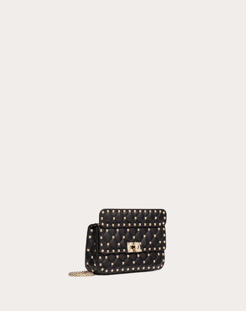 Valentino Handbags Borsa Piccola Rockstud Spike In Nappa per Donna in Nero | Valentino IT Pezzi Unici