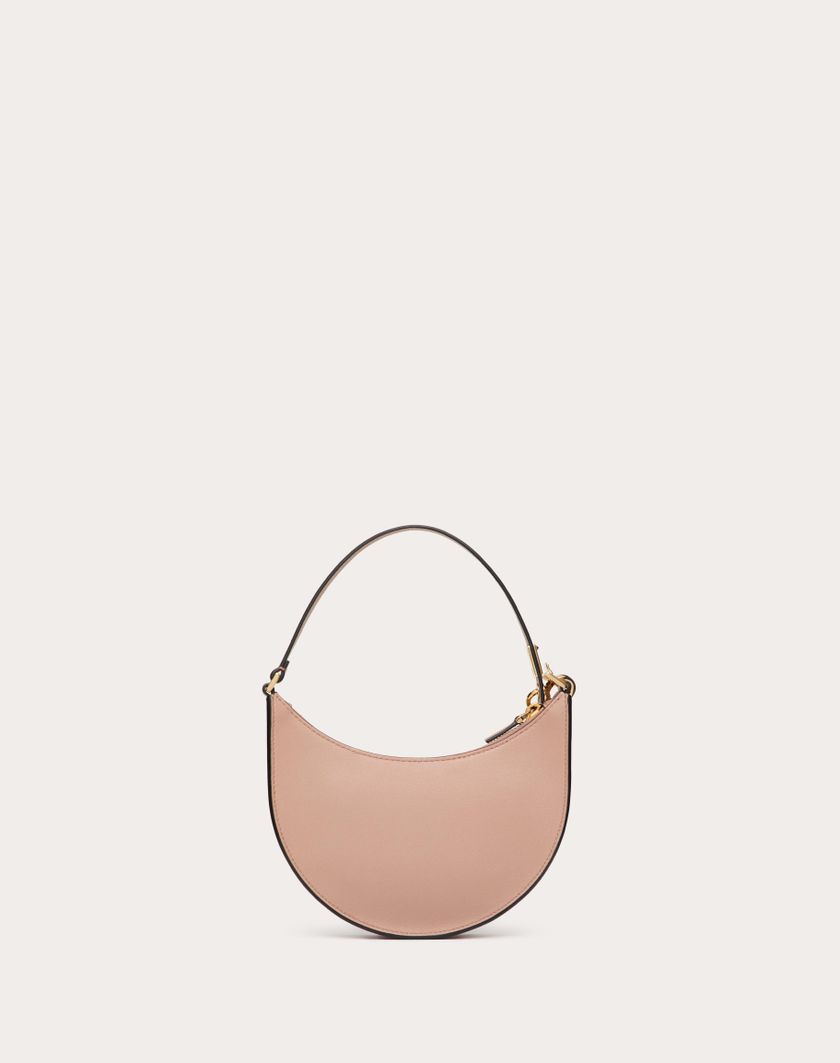 Valentino Handbags Mini Hobo Vlogo Signature In Vitello Con Logo Gioiello per Donna in Rose Cannelle | Valentino IT Shopping Online