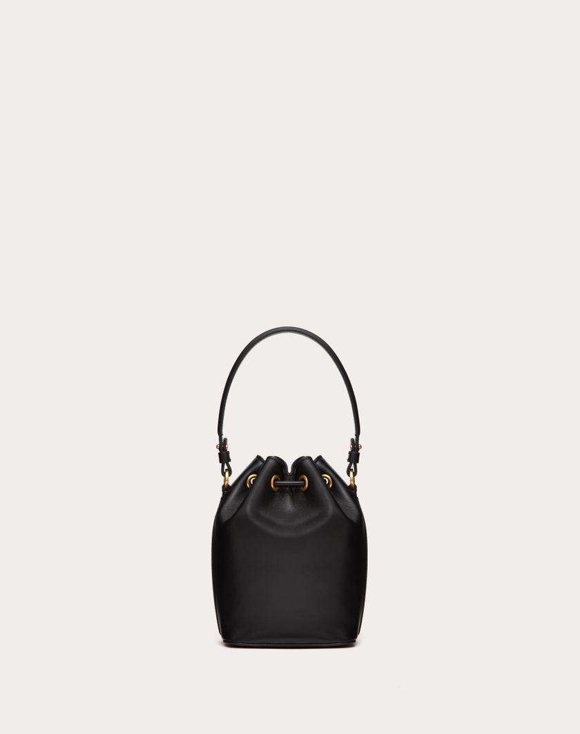 Valentino Handbags Mini Borsa A Secchiello Vlogo Signature In Nappa per Donna in Nero | Valentino IT Novità