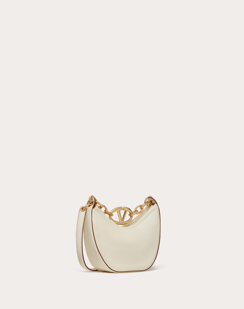 Valentino Handbags Mini Hobo Vlogo Moon Bag In Nappa Con Catena per Donna in Rosso V. | Valentino IT In Vendita