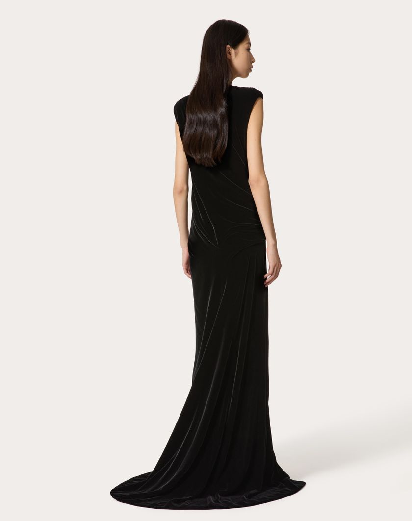Valentino Handbags Gown In Velluto per Donna in Nero | Valentino IT Hotsell
