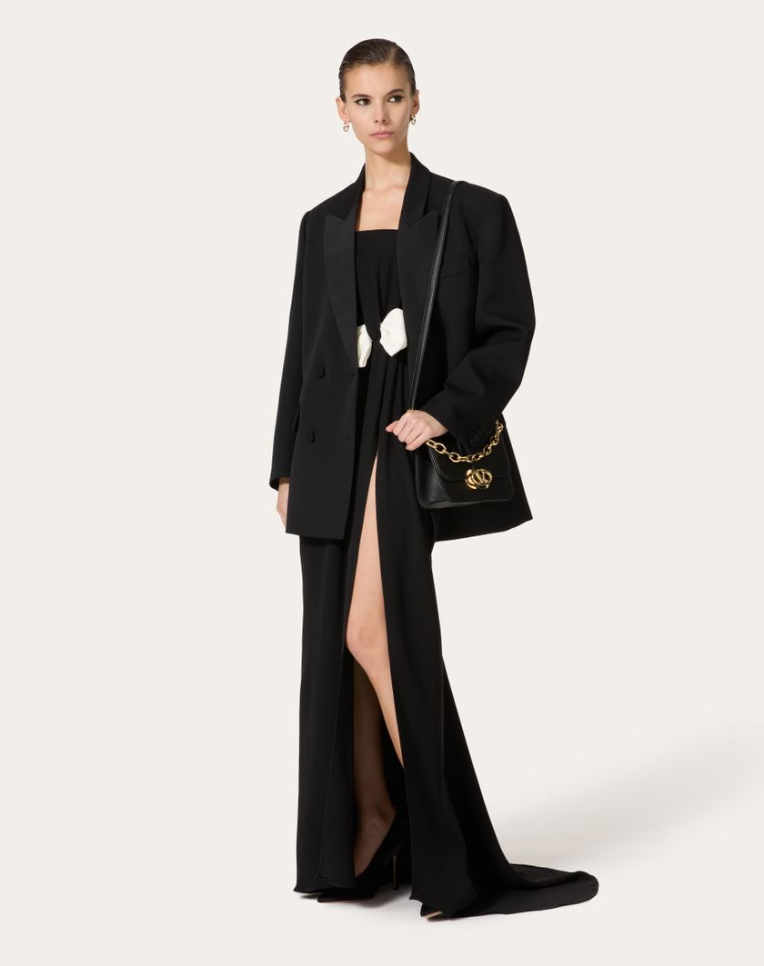 Valentino Handbags Abito Da Sera In Cady Couture per Donna in Nero | Valentino IT Vendita Calda